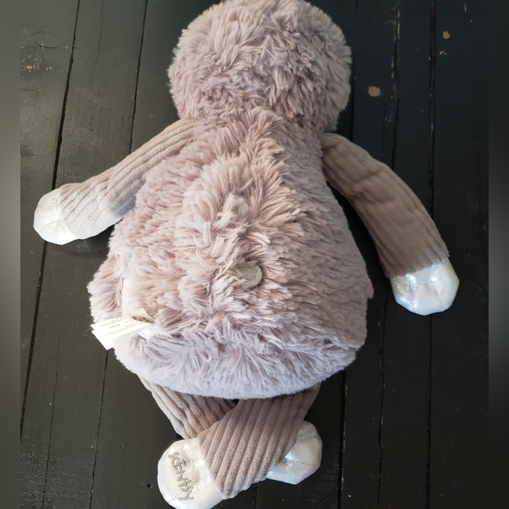 Scentsy Buddy Scented Spiffy the Sloth Stuffed Animal Plush Grey Lovie - Picture 2 of 3